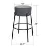 6_Soloist 29" High Slate Grey Boucle Upholstered Bar Stool more views