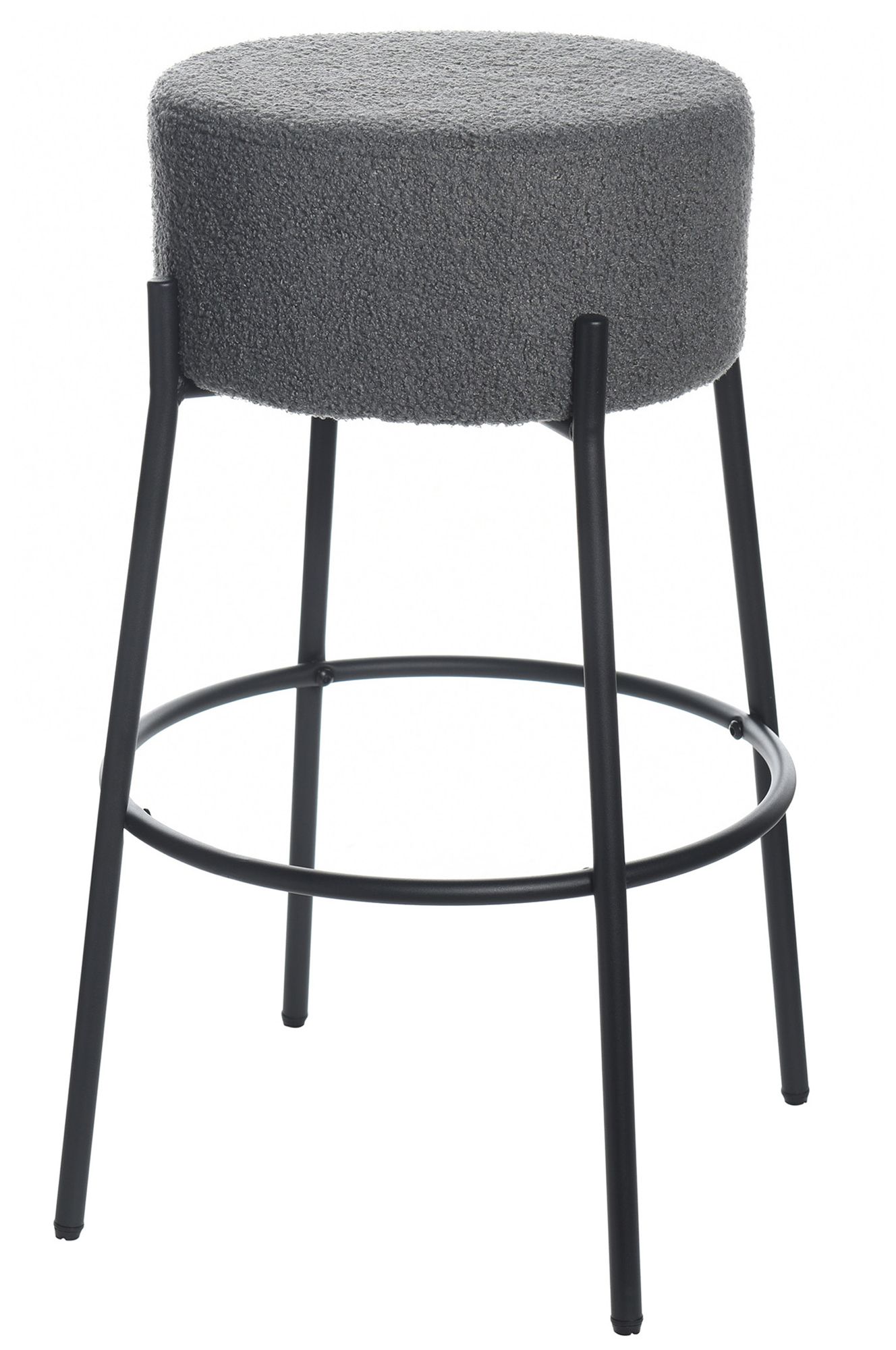 Image 2 Soloist 29" Slate Gray Fabric and Black Bar Stool