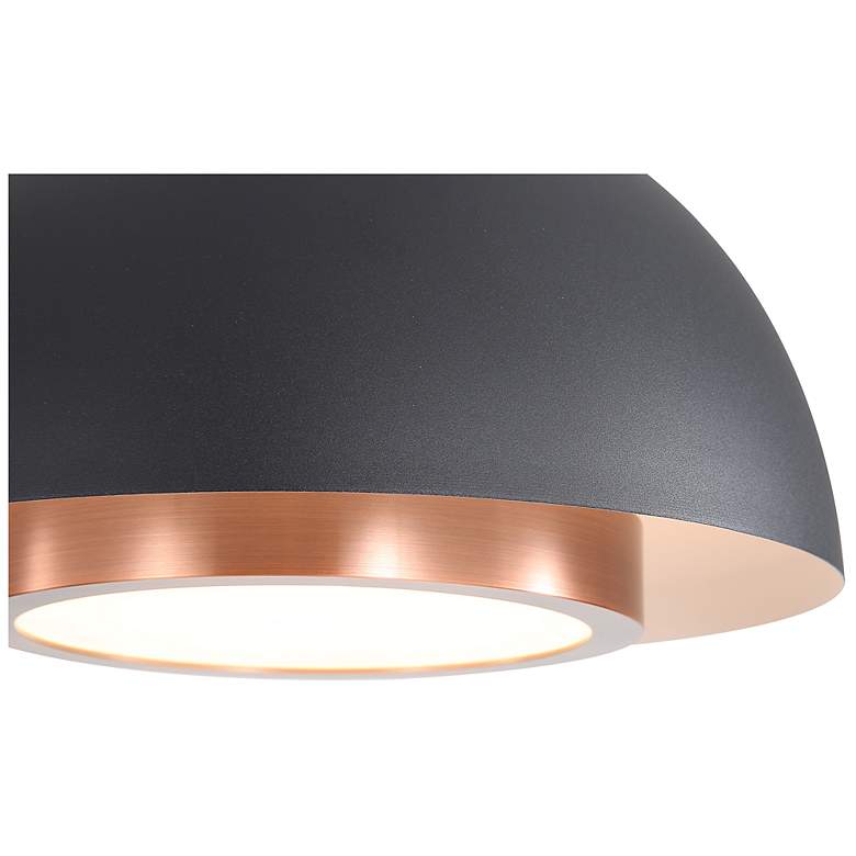 Image 5 Solsken 12" LED Pendant in Sand Black with Aged Copper more views
