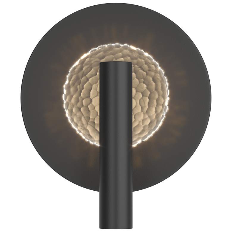 Image 1 Solstice 10.6 inch High Black Sconce With Clear Glass Shade