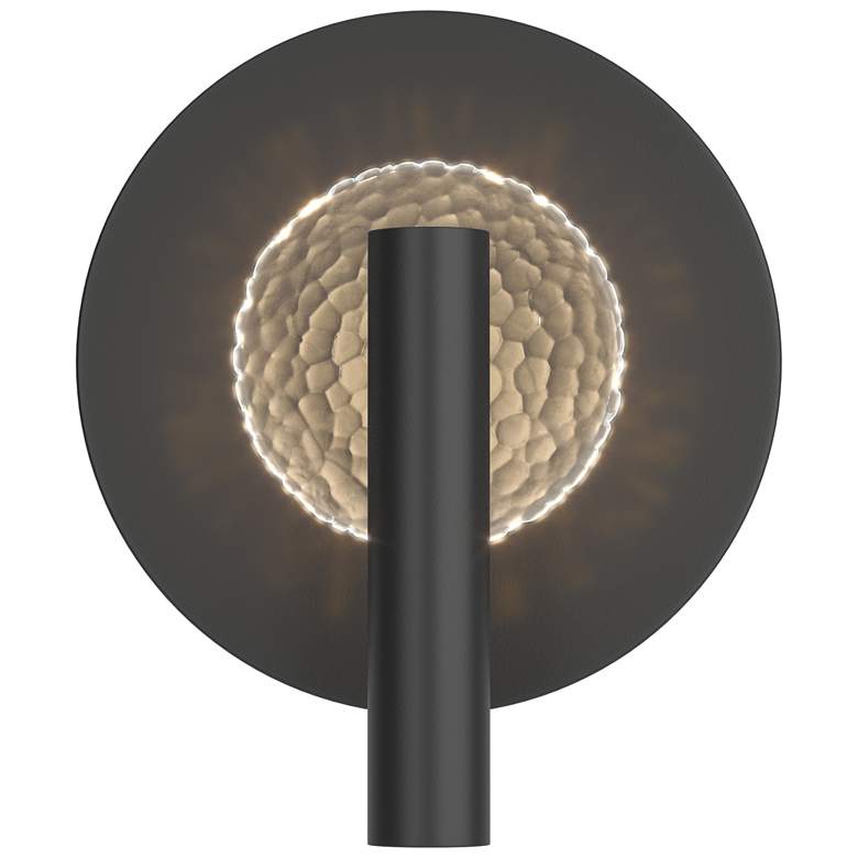 Image 1 Solstice 10.6" High Black Sconce With Clear Glass Shade