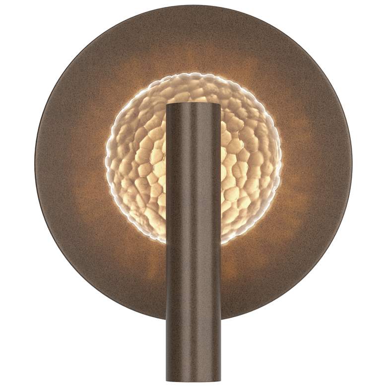 Image 1 Solstice 10.6 inch High Bronze Sconce With Clear Glass Shade