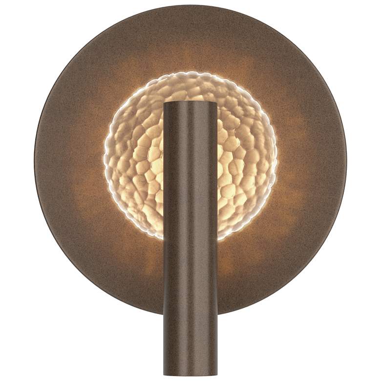 Image 1 Solstice 10.6" High Bronze Sconce With Clear Glass Shade