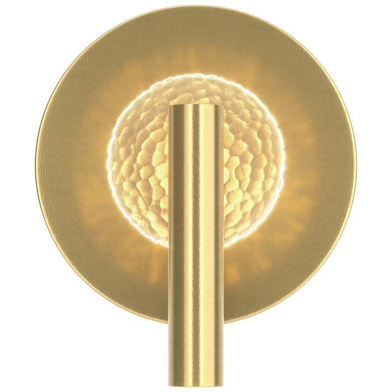 Image 1 Solstice 10.6" High Modern Brass Sconce With Clear Glass Shade