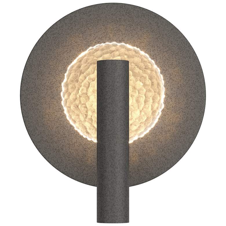 Image 1 Solstice 10.6" High Natural Iron Sconce With Clear Glass Shade