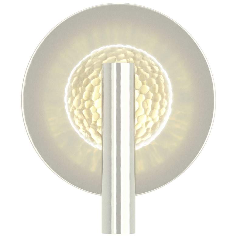 Image 1 Solstice 10.6" High Sterling Sconce With Clear Glass Shade