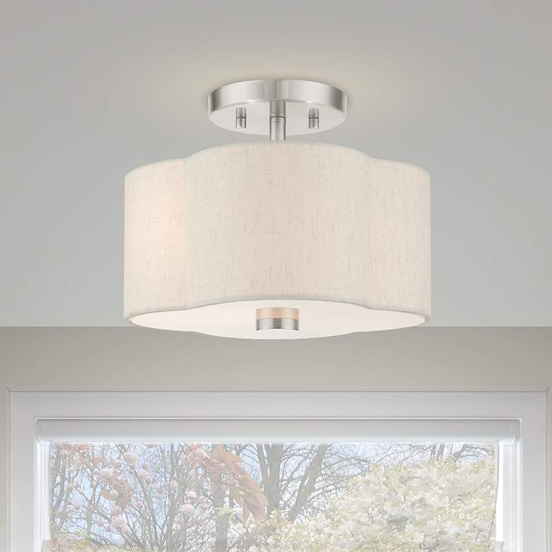 Image 1 Solstice 11" Wide Brushed Nickel Ceiling Light