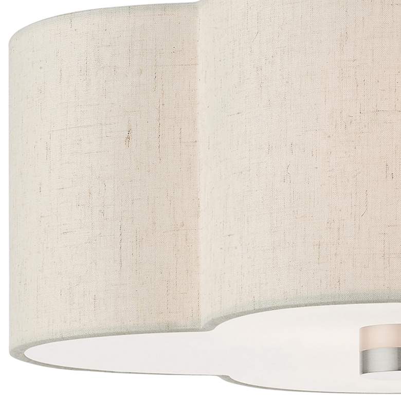 Image 4 Solstice 13" Wide Brushed Nickel Quatrefoil Ceiling Light more views