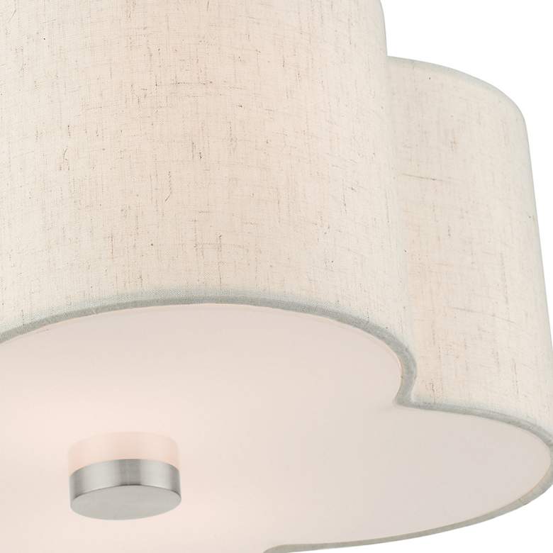 Image 5 Solstice 13" Wide Brushed Nickel Quatrefoil Ceiling Light more views