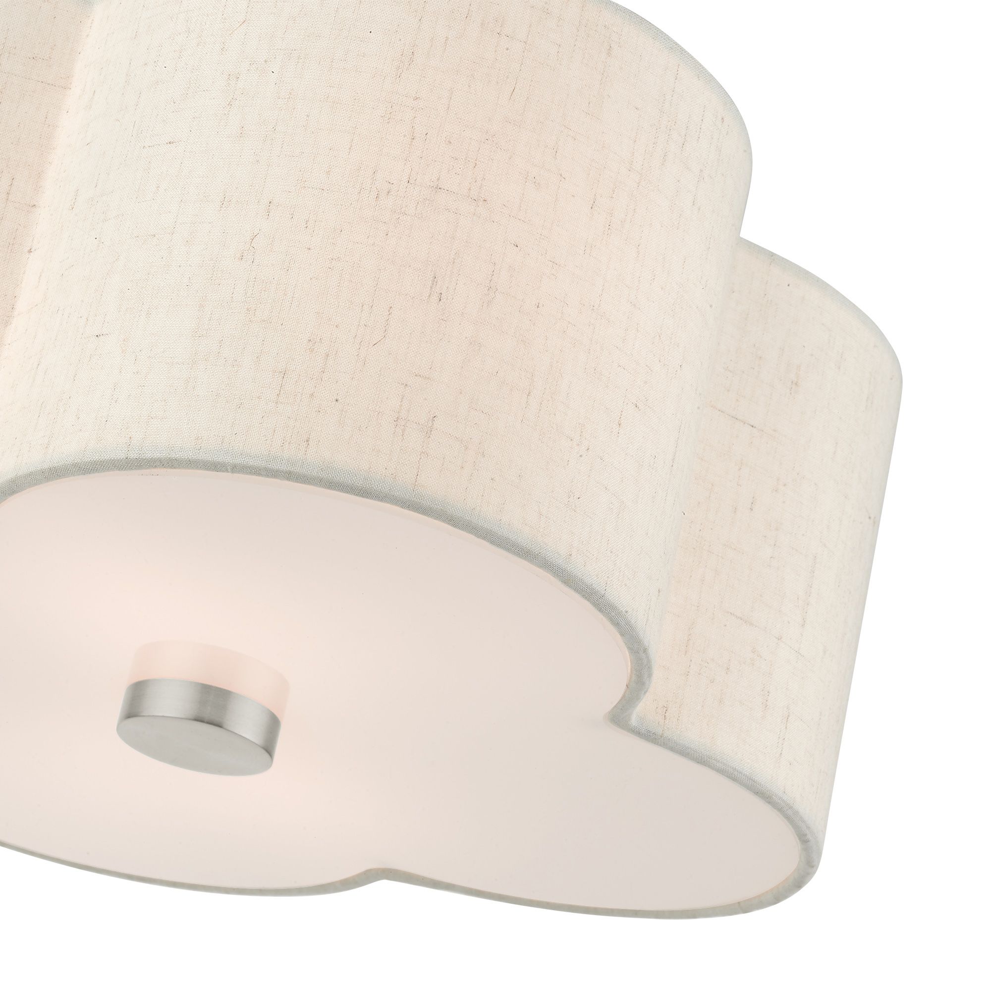 Solstice 13" Wide Brushed Nickel Quatrefoil Ceiling Light in scene