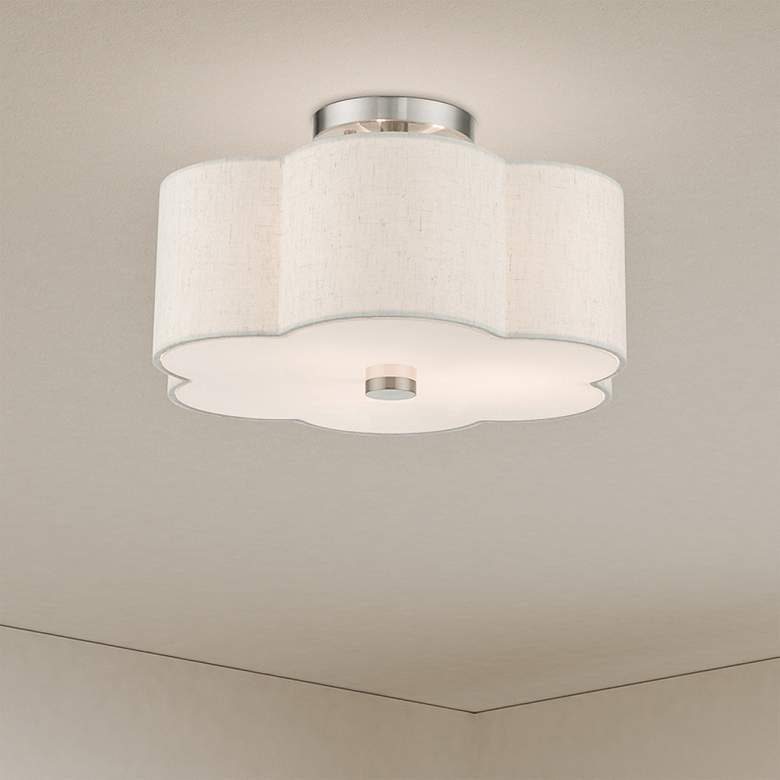 Image 2 Solstice 15" Wide Brushed Nickel Ceiling Light