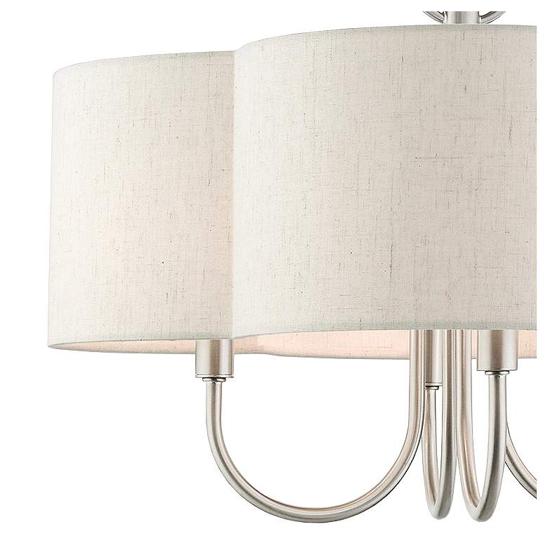 Image 4 Solstice 18" Wide Brushed Nickel Shade Chandelier more views