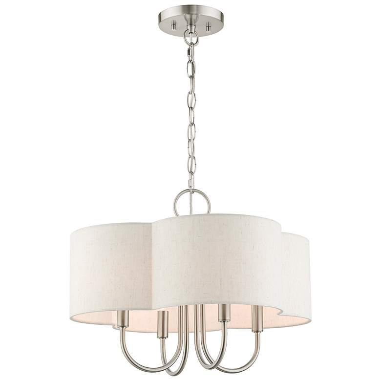 Image 6 Solstice 18" Wide Brushed Nickel Shade Chandelier more views