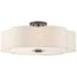Solstice 22" Wide English Bronze Scalloped Ceiling Light