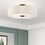 2_Solstice 22" Wide English Bronze Scalloped Ceiling Light