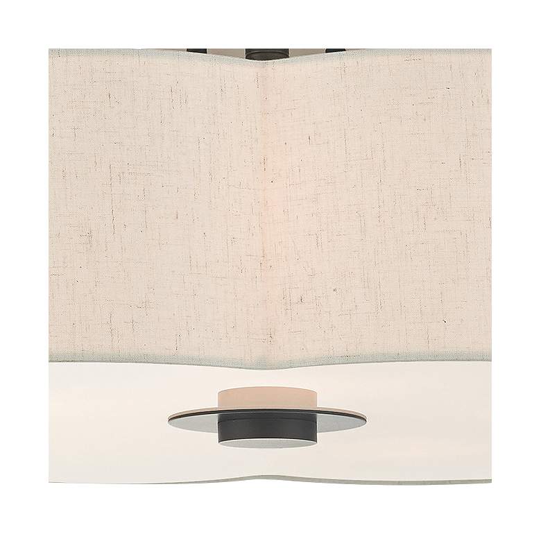 Image 4 Solstice 22" Wide English Bronze Scalloped Ceiling Light more views