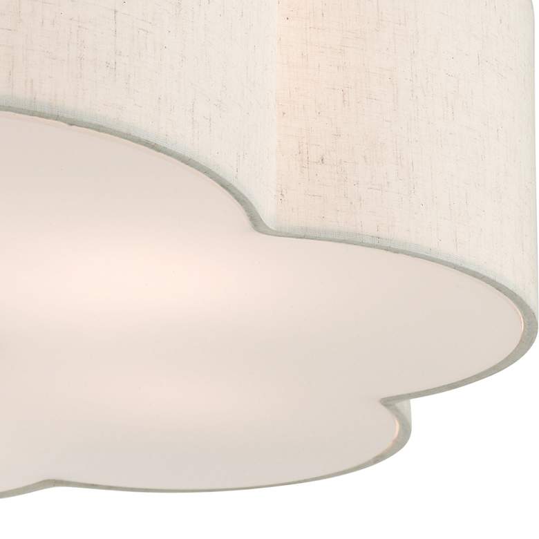 Image 5 Solstice 22" Wide English Bronze Scalloped Ceiling Light more views