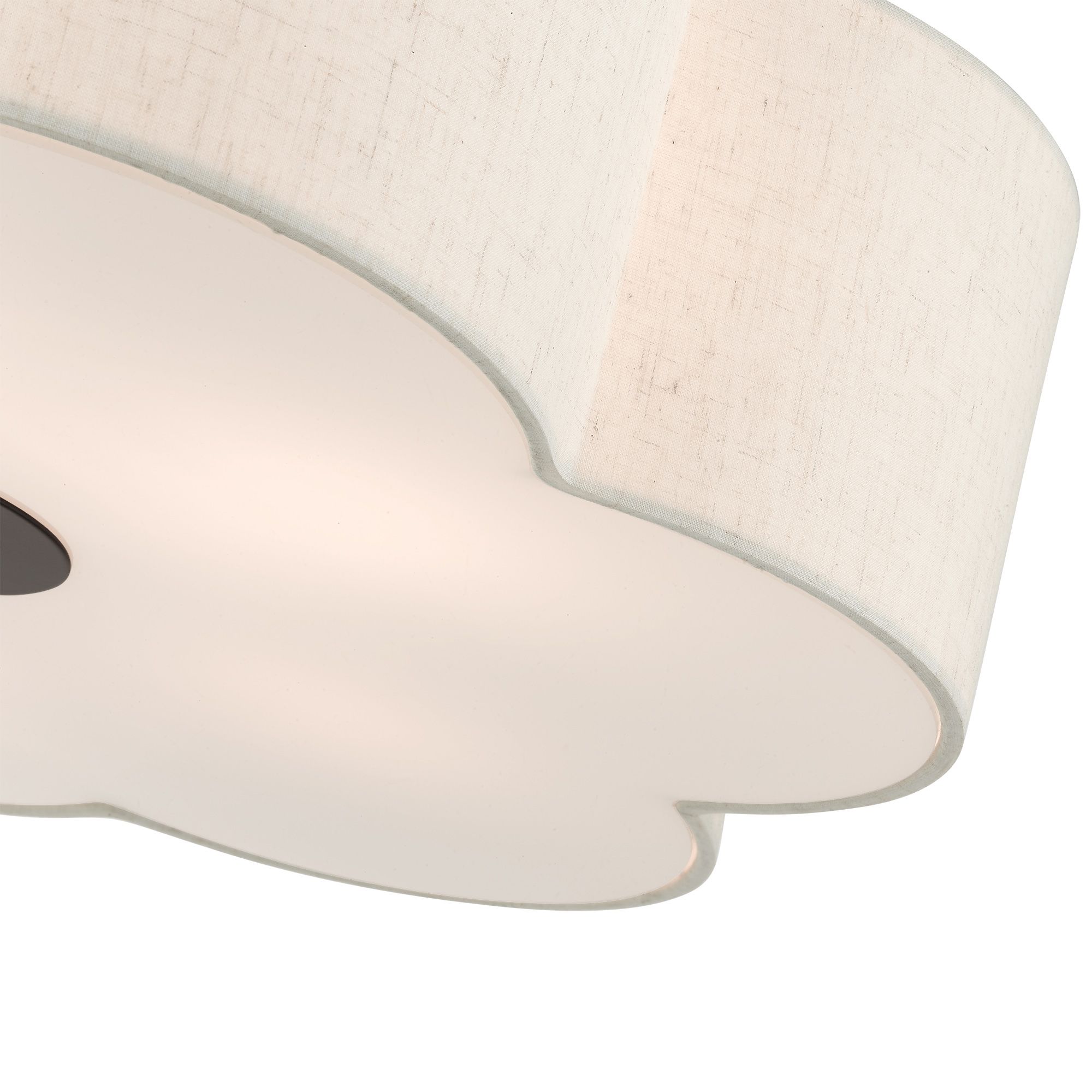 Solstice 22" Wide English Bronze Scalloped Ceiling Light in scene