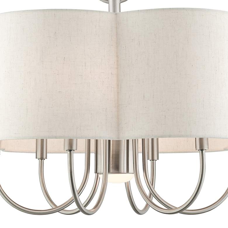 Image 4 Solstice 24" Wide Brushed Nickel 7-Light Shade Chandelier more views