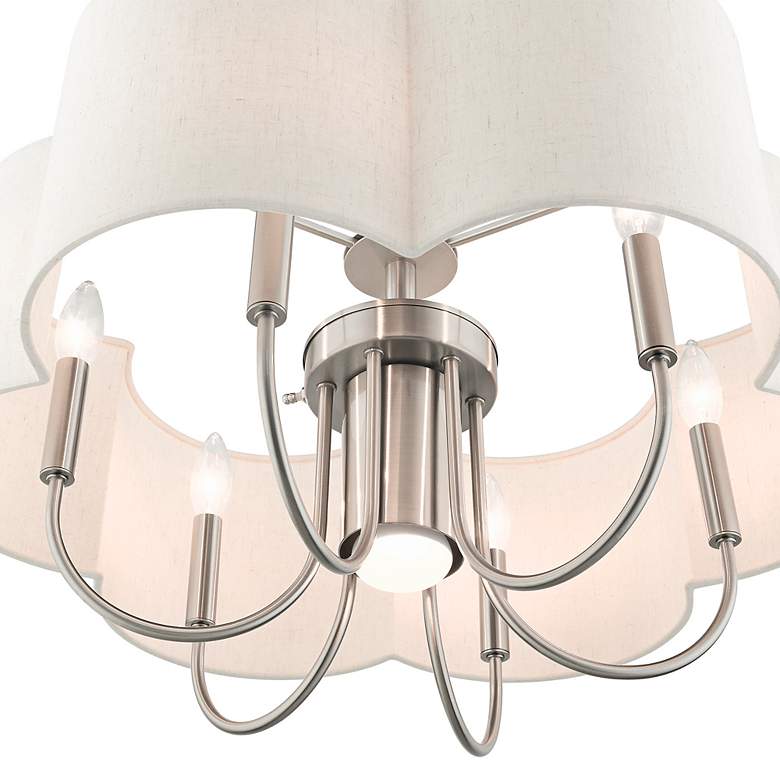 Image 5 Solstice 24" Wide Brushed Nickel 7-Light Shade Chandelier more views