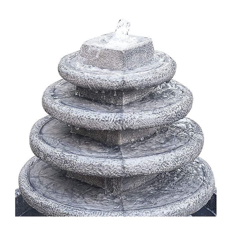 Image 3 Solstice 28 1/2" High Trevia Graystone LED Outdoor Fountain more views