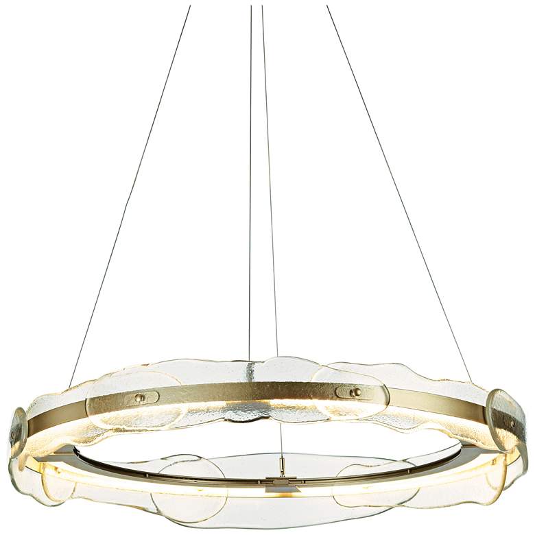 Image 2 Solstice 35 3/4" Wide Soft Gold and Glass LED Pendant Light