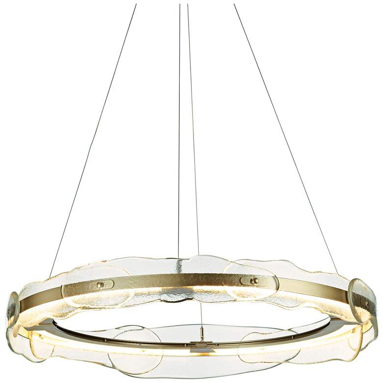 Image 2 Solstice 35 3/4" Wide Soft Gold and Glass LED Pendant Light