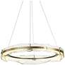 Solstice 35 3/4" Wide Soft Gold and Glass LED Pendant Light
