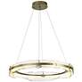 Solstice 35 3/4" Wide Soft Gold and Glass LED Pendant Light