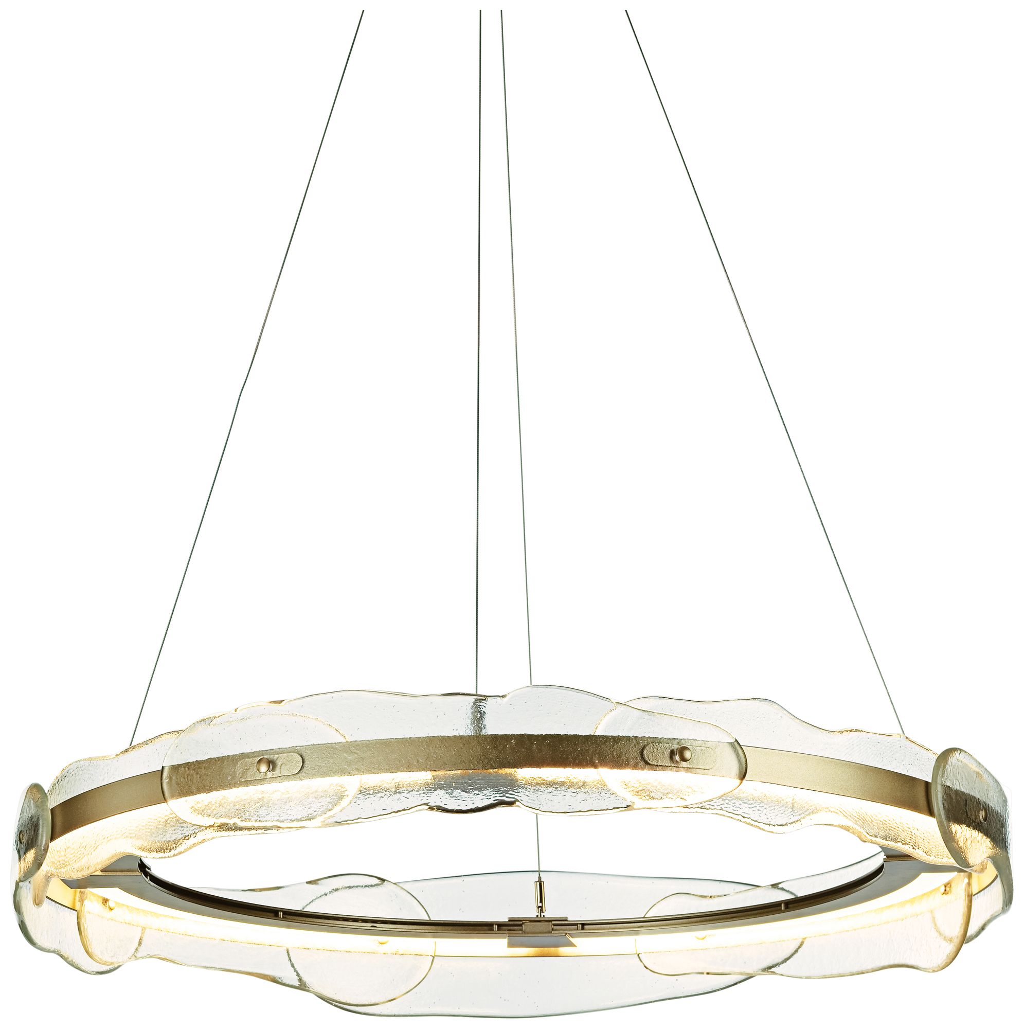 Solstice 35 3/4" Wide Soft Gold and Glass LED Pendant Light - Made to Order