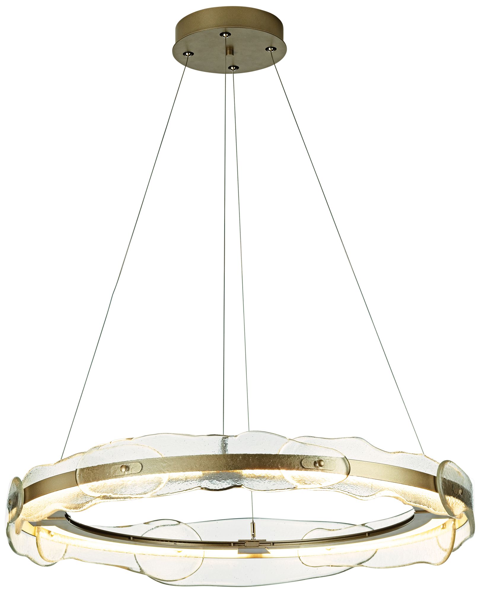 Image 3 Solstice 35 3/4" Wide Soft Gold and Glass LED Pendant Light - Made to Order more views