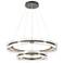 Solstice 36.6"W Tiered Natural Iron Standard LED Pendant w/ Clear Shad