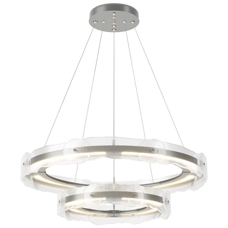 Image 1 Solstice 36.6"W Tiered Standard LED Pendant w/ Clear Glass Shade
