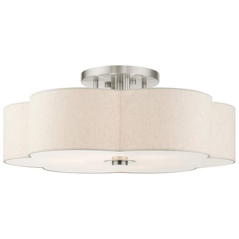 Image 1 Solstice 6 Light Brushed Nickel Semi Flush