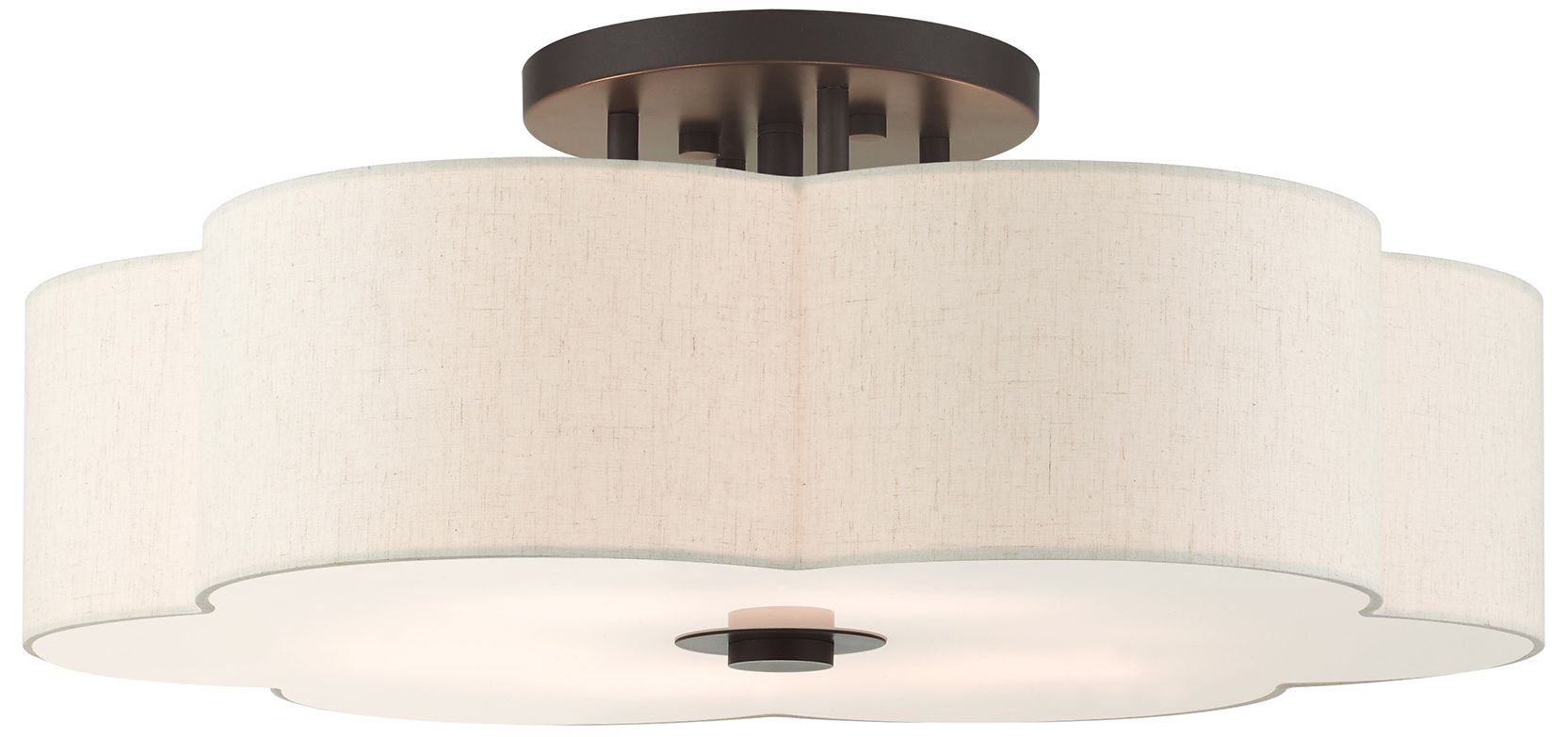 Image 2 Solstice 6-Light English Bronze Semi Flush Ceiling Light