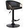 Solstice Black Faux Leather Adjustable Swivel Bar Stool