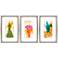 Solstice I 20" High 3-Piece Framed Giclee Wall Art Set 