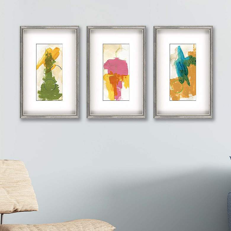 Image 1 Solstice I 20" High 3-Piece Framed Giclee Wall Art Set
