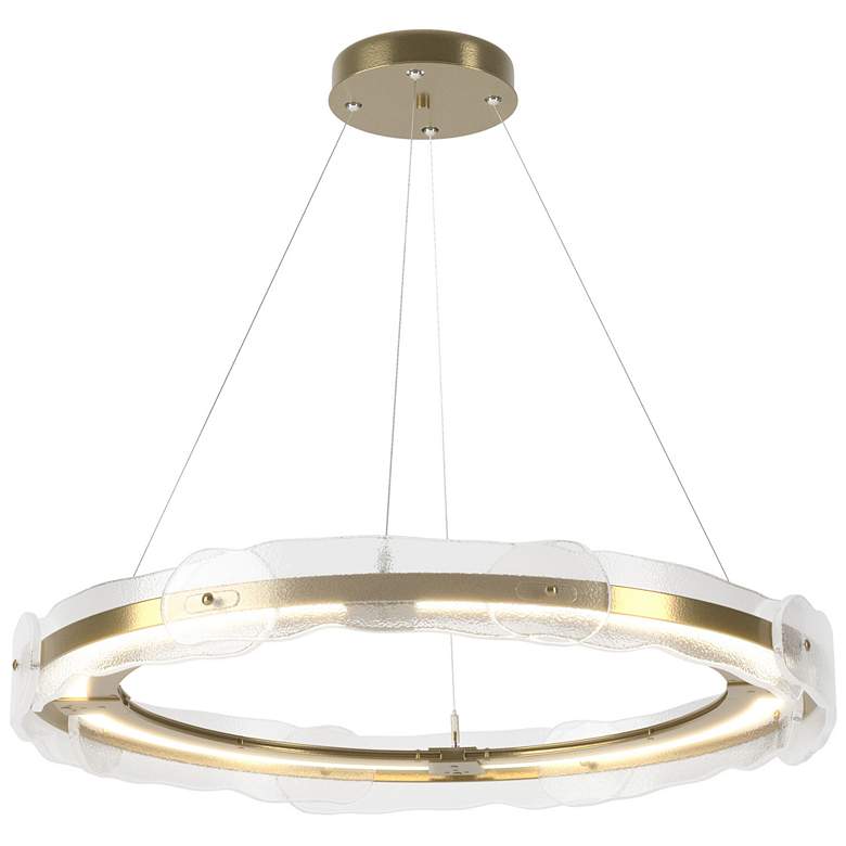 Image 1 Solstice LED Pendant - Modern Brass - Clear