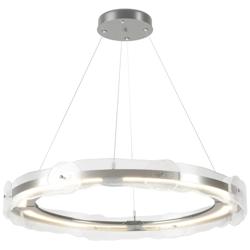 Solstice LED Pendant - Platinum - Clear