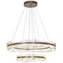 Solstice LED Tiered Pendant - Gold Finish - Clear Glass - Standard Height