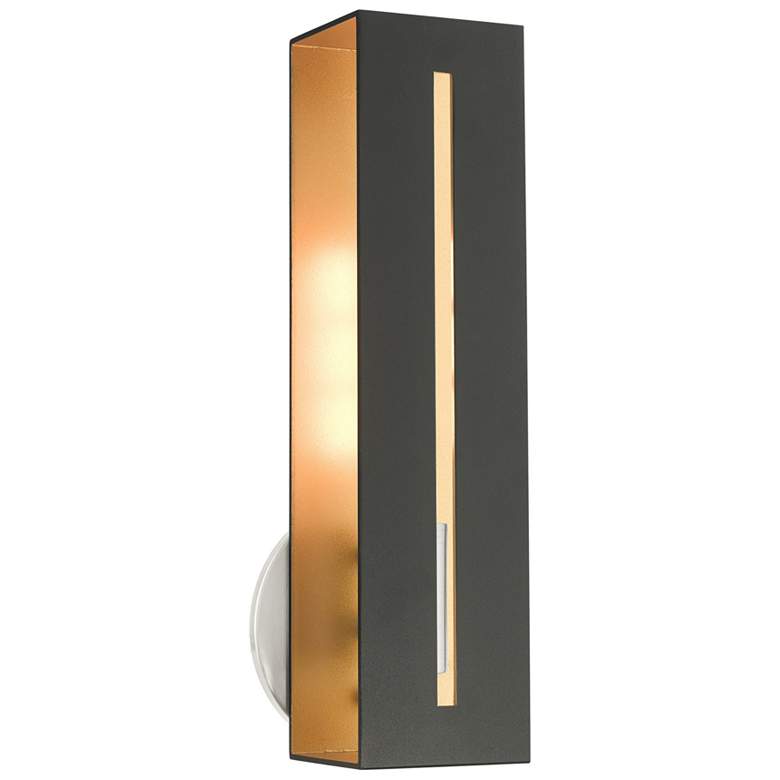 Image 1 Soma 1 Light Textured Black with Brushed Nickel Accents ADA Singe Sconce