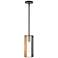 Soma 1 Light Textured Black with Brushed Nickel Accents Pendant