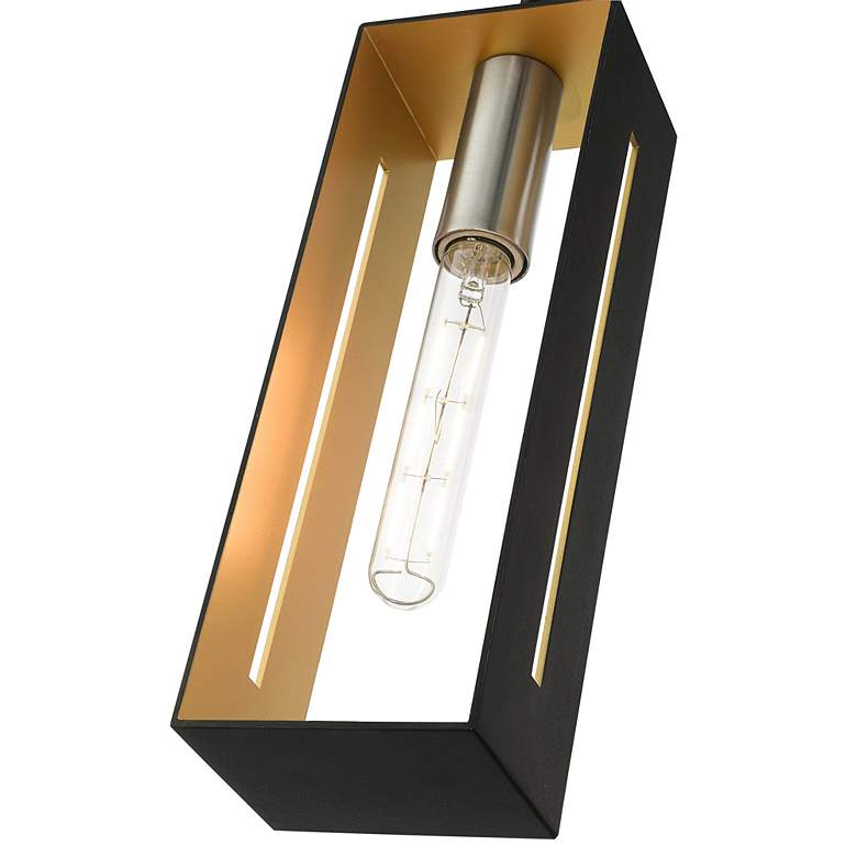 Image 7 Soma 1 Light Textured Black with Brushed Nickel Accents Pendant more views