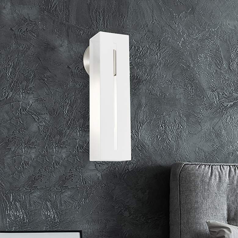 Image 1 Soma 1 Light Textured White ADA Sconce