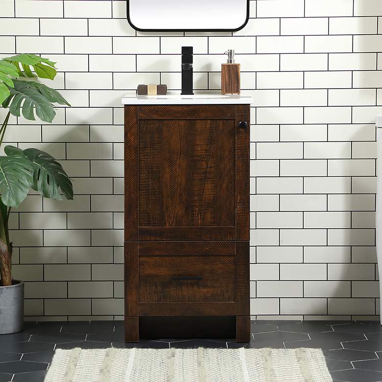 Image 1 Soma 18" Wide Expresso Single Sink Bathroom Vanity