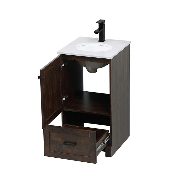 Image 6 Soma 18" Wide Expresso Single Sink Bathroom Vanity more views