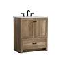 4_Soma 30" Wide White Natural Oak Single Sink Bathroom Vanity more views
