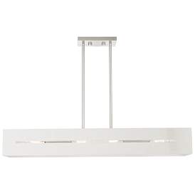 Image1 of Soma 4 Light Brushed Nickel Linear Chandelier