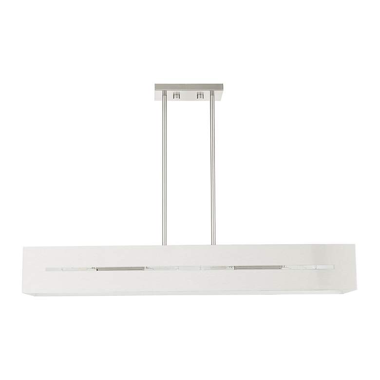 Image 3 Soma 4 Light Brushed Nickel Linear Chandelier more views